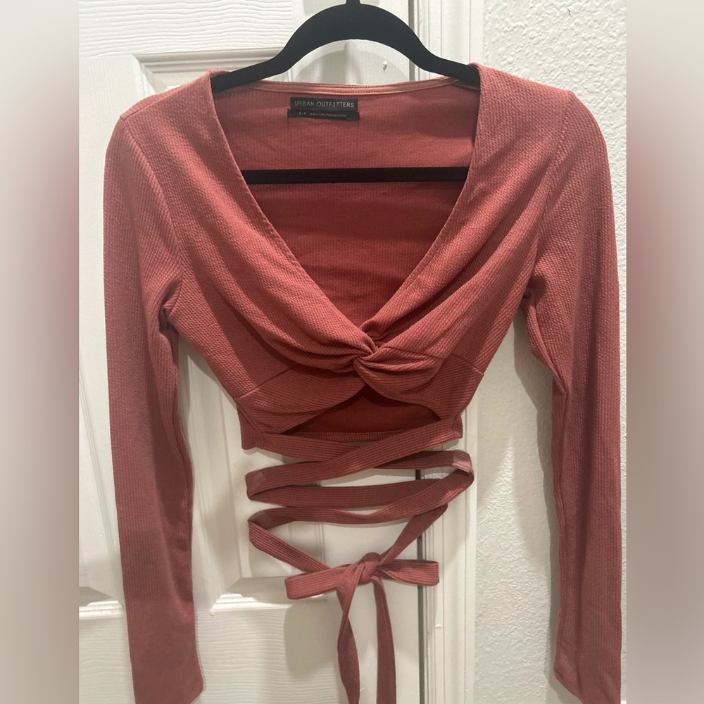 Tie front crop top